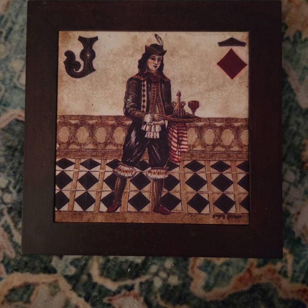 Harlequin Jack" by artist Gregory Gorham Ceramic Trivet
